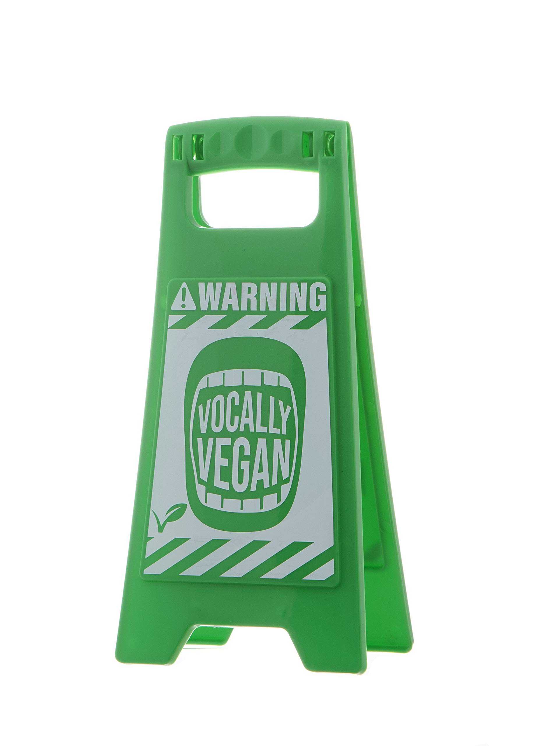 Boxer Gifts Vocally Vegan Warning Sign | Novelty Office Desk Accessory | Funny Secret Santa Gift for Friend Or Colleague