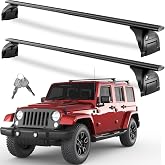 Roof Rack Cross Bars for Jeep Wrangler JK JL Gladiator JT 2007-2026 | 2 &amp; 4 Door 220lbs Lockable Roof Rails Crossbars Heavy Duty Aluminum Rooftop Kayak Bike Luggage Racks