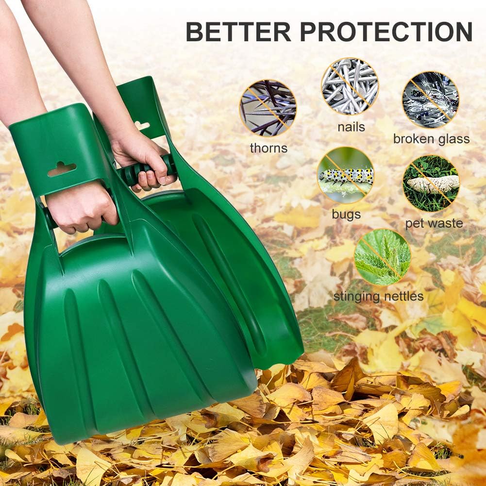 Large Leaf Scoops and Hand Rake Claw, Ergonomic Hand Held Garden Rake Grabbers for Picking up Leaves, Grass Clippings and Lawn Debris : Garden & Outdoor