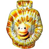 RPWZRCB Kids Tie Dye Hoodie for Boys Girls 6-16 Years Children Hippies Long Sleeve Sweatshirt Print Outfit