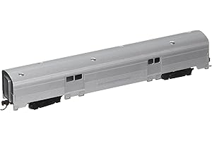 Bachmann Industries Streamline Fluted 2-Door Baggage Car - Unlettered Aluminum (N Scale), 72'