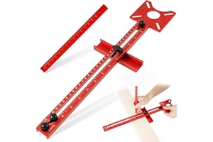LYDODOKA 4 in 1 Router Milling Groove Bracket, Adjustable Router Circle Cutting Jig, Aluminum Alloy Router Guide for Cutting 