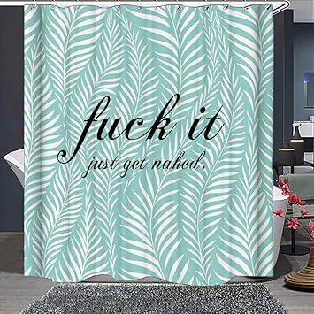 Amazon Com Whim Wham Get Nacked Shower Curtain Tropical Coconut
