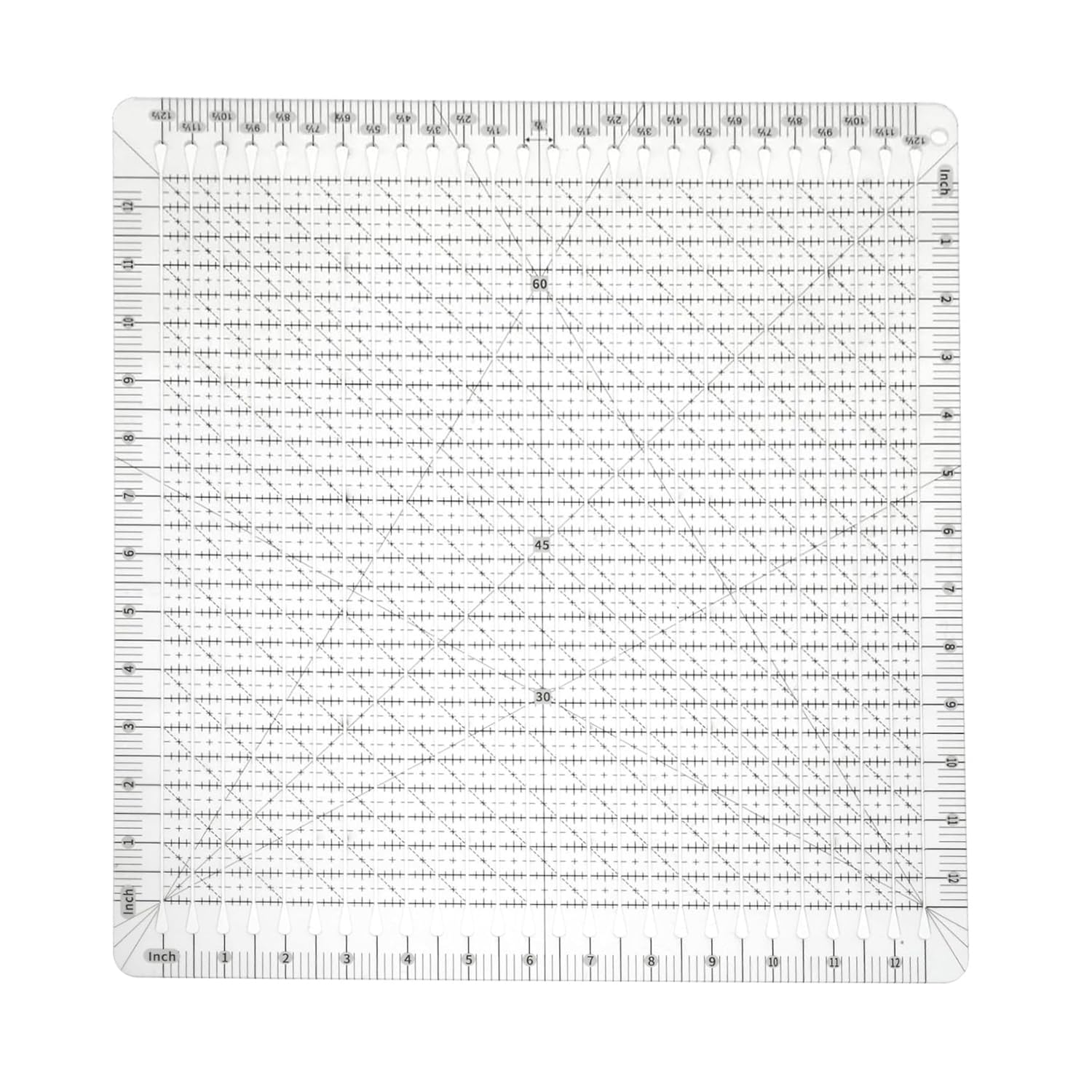 Stripology Ruler for Quilting UK- 12" x 12" Acrylic Slotted Rulers and Template for Quilting and Sewing, Perfect for Fabric Precise Cutting Patchwork