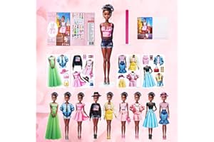 RQMAOY Magnetic Dress Up Dolls Paper Dolls for Girls Ages 4 5 7 8 9 10, Princess Magnetic Paper Dolls - Christmas Birthday Easter Gift for Daughter Granddaughter