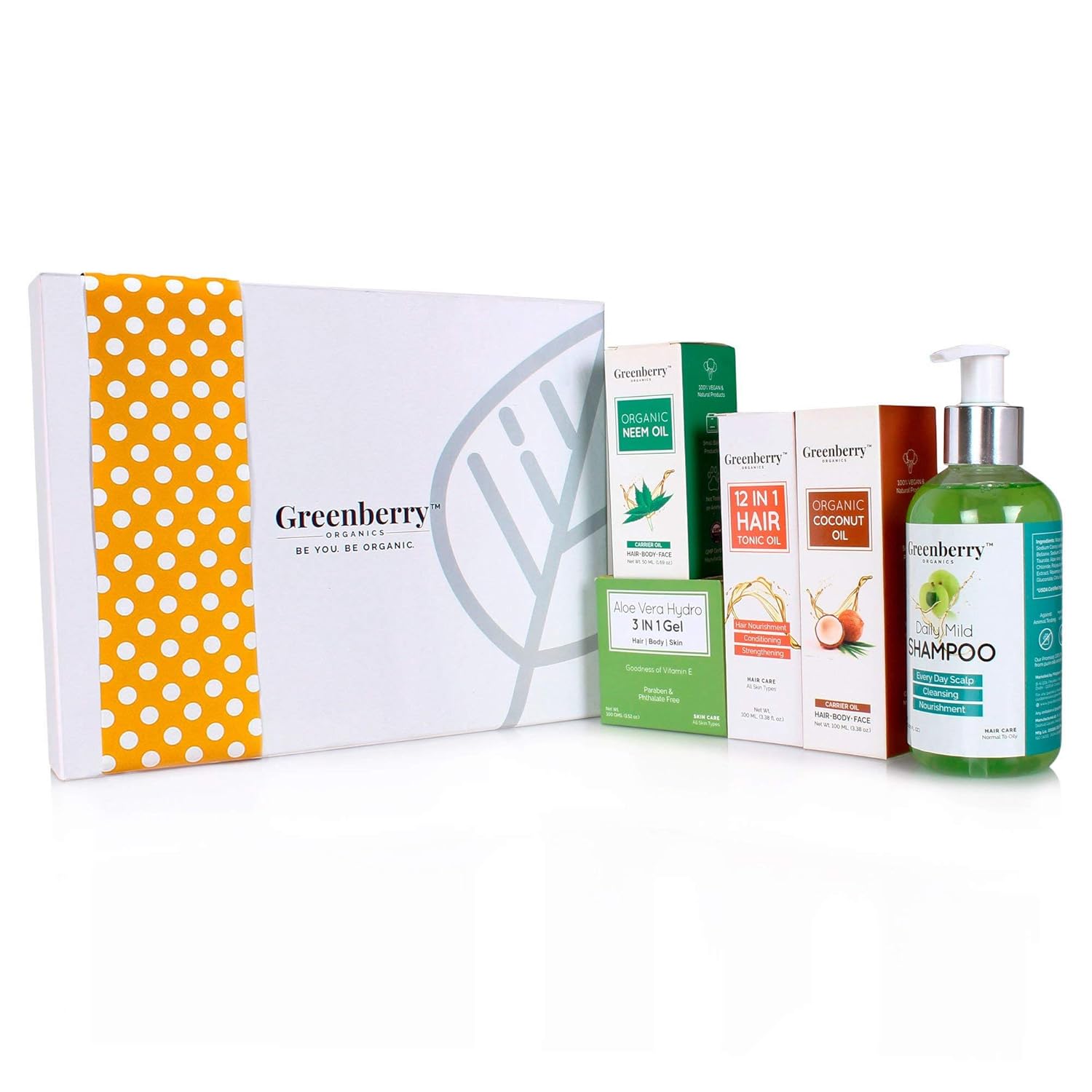 Buy Greenberry Organics Gift Box With Hair Care Essential Kit With