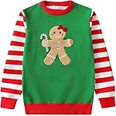 EDFTM Kids Boys Christmas Sweater Reindeer Snowflakes Classic Holiday Knitted Sweater Crewneck Cute Ugly Pullover Jumper