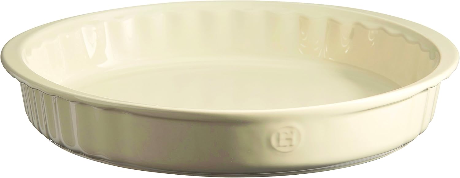 Plat à Tarte Émile Henry Marcigny - Céramique Grès Jaune, Vintage, Neuf