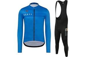 GCRFL Winter Cycling Kit Men's Cycling Jersey Set Long Sleeves Jersey Bike Pants Cycling Clothing Softshell Windbreaker