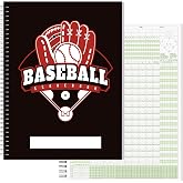 suituts Baseball Softball Scorebook, Extra Innings, 35 Games, 1-3 Pack | 9X12 Inch Baseball Score Keeping Book, Softball Stats Book for Youth, High School Adult Leagues, 2026