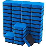 Favourde 48 Pack Magnetic Whiteboard Dry Erase Erasers for Classroom School | Whiteboard Dry Erase Erasers Chalkboard Cleansers for School Supplies and Office Classroom and Teacher Must Haves ,(Blue)
