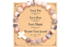 LAATUVA Christian Easter Gifts for Women, Easter Basket Stuffers Cross Bracelet, Inspirational Religious Birthday Bracelet for Daughter/Granddaughter/Friends/Sister/Mom/Grandma/Godmother, Jesus Faith Jewelry