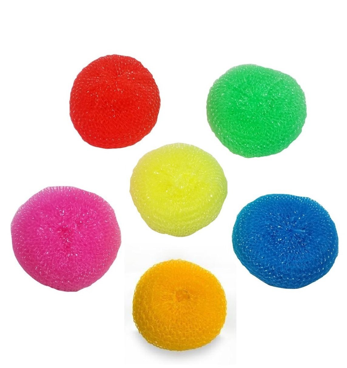 ALANNAHS ACCESSORIES 6 Pack Of Plastic Non Scratch Scourers