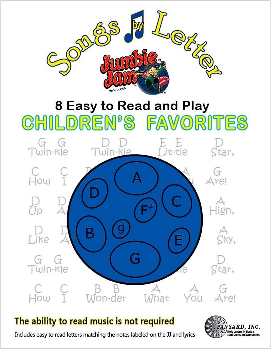 Panyard JJ5514 Jumbie Jam Songs by Letter Children's Favourites for Steel Pan, Multicolour
