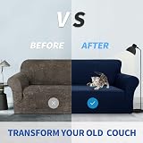 MAXIJIN Jacquard Extra Large Sofa Cover 4 Seater Navy Blue Non Slip view 7
