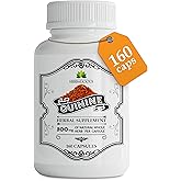 Quinine Capsules - Cinchona Officinalis Bark Herbal Supplement for Muscle, Cramp Defense and Overall Digestive Health - All-Natural Quinine Sulfate Pills, 500mg per Capsule, 160 Tablets