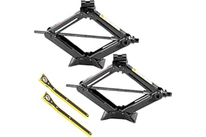 JOIKIT 2 Packs 1.5 Tons /3306 Lbs Capacity Scissor Jack, Car Jack with 2 Ratchet Handles, Car Scissor Jack Lift for Wagon, Va