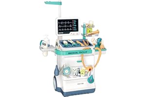 Jovow Doctor Kit for Toddlers 3-5, Medical Kit with Sound and Light Functions, Doctor Playset for Kids Birthday Gift