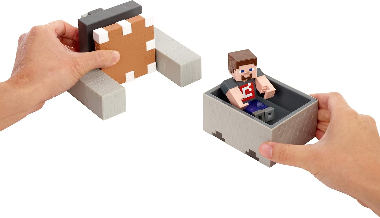 Minecraft Mayhem Playset with Steve Character Figure, Launching Cart and Accessories, Creation - Image 5