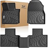 3W Floor Mats Fit for Lexus RX/RX350/RX350h/RX500h 2023-2025 2026, All Weather Heavy Duty Custom Fit TPE Car Floor Liners for Front & Rear Rows, Black(Not fit RX450h+ PHEV)