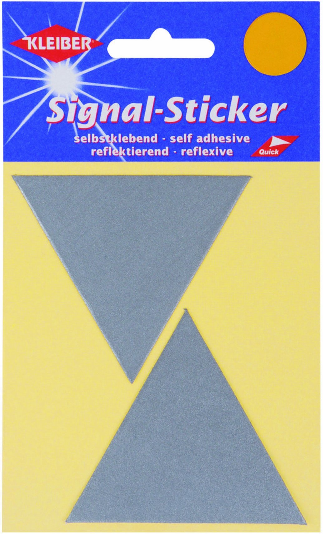 Kleiber Large Triangle Reflective Stickers, Silver