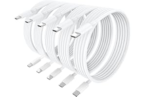 FEEL2NICE Apple USB C to C Cable 5Pack 10 FT,Long Type C Charging Cord Fast Charger for iPhone 15/15 Pro Max/13/15Pro/MacBook Air 2023/iPad Pro 2023, iPad Air 5,and More