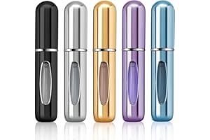 obscyon Portable Mini Refillable Perfume Atomizer Bottle Refillable Perfume,Travel Size, Spray Scent Pump Case(5ml,5 Pack)