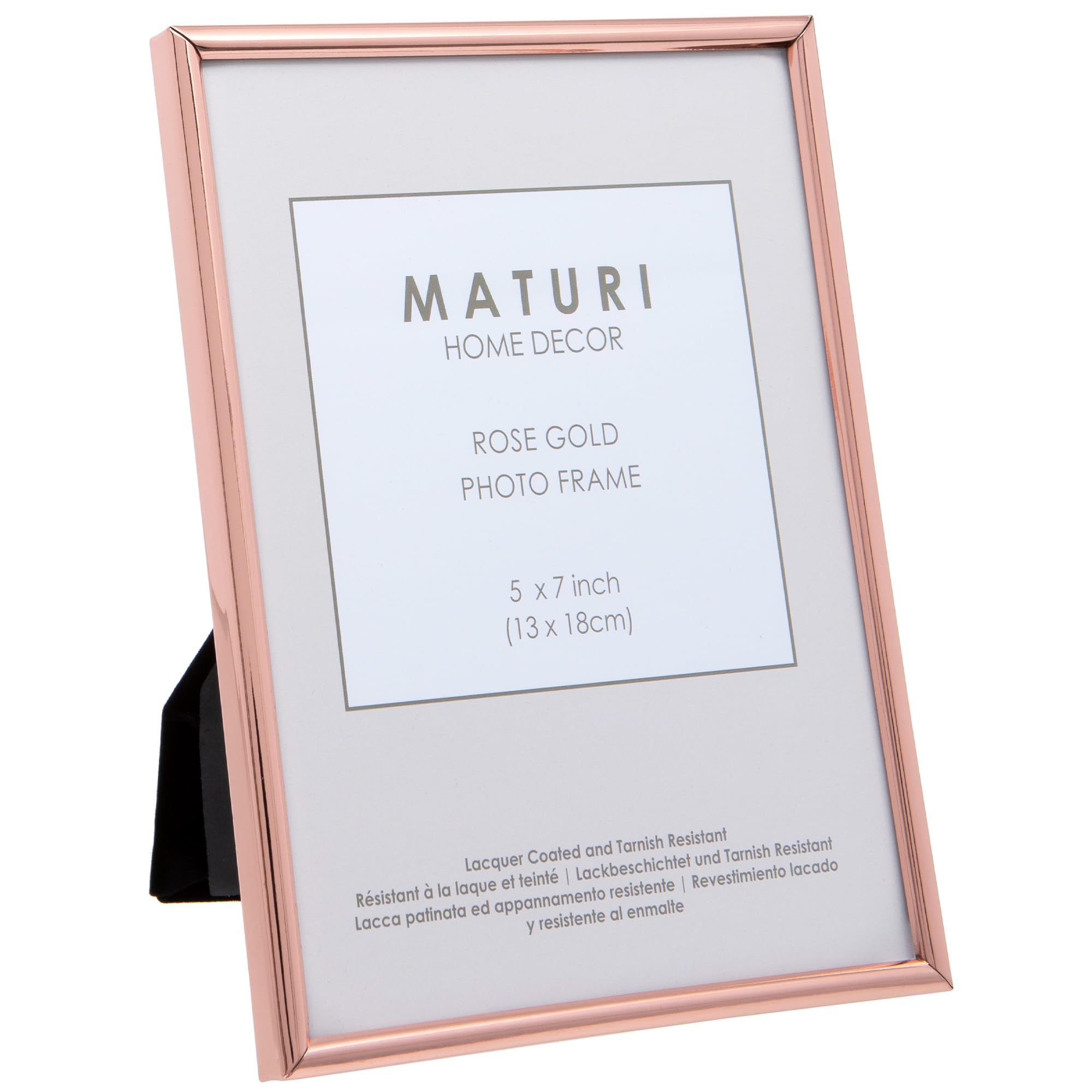 Maturi Rose Gold Coloured Photo Frame - Thin Edge, 5 x 7-inch (13 x 18cm)