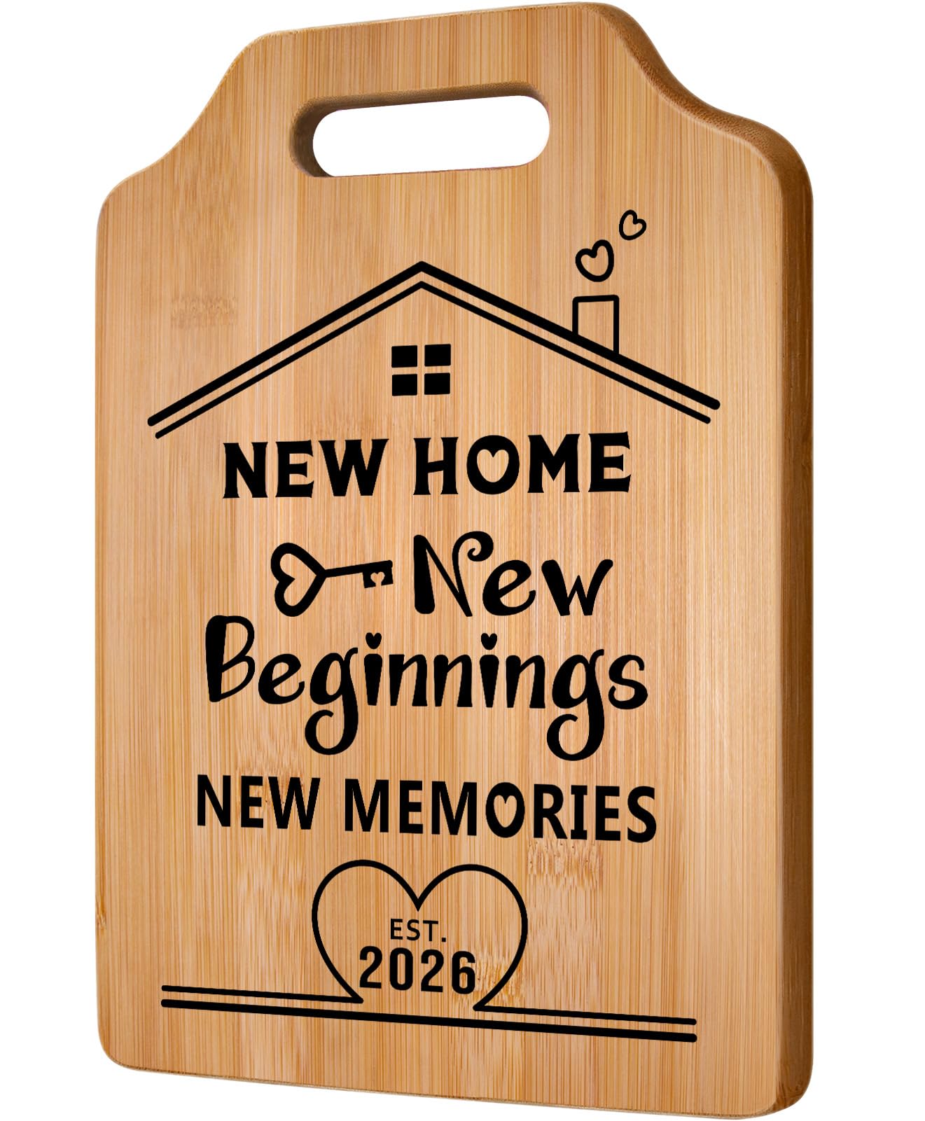 Gleevara New Home Gifts, House Warming Gifts New Home, Creative Bamboo Cutting Board Housewarming Gift, Unique Housewarming Gift for Couple, Friends