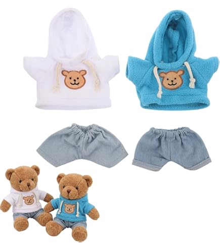Conjunto De Ropa Para Peluches De 40 Cm – 1 Jersey Y 2 Sudaderas Elásticas