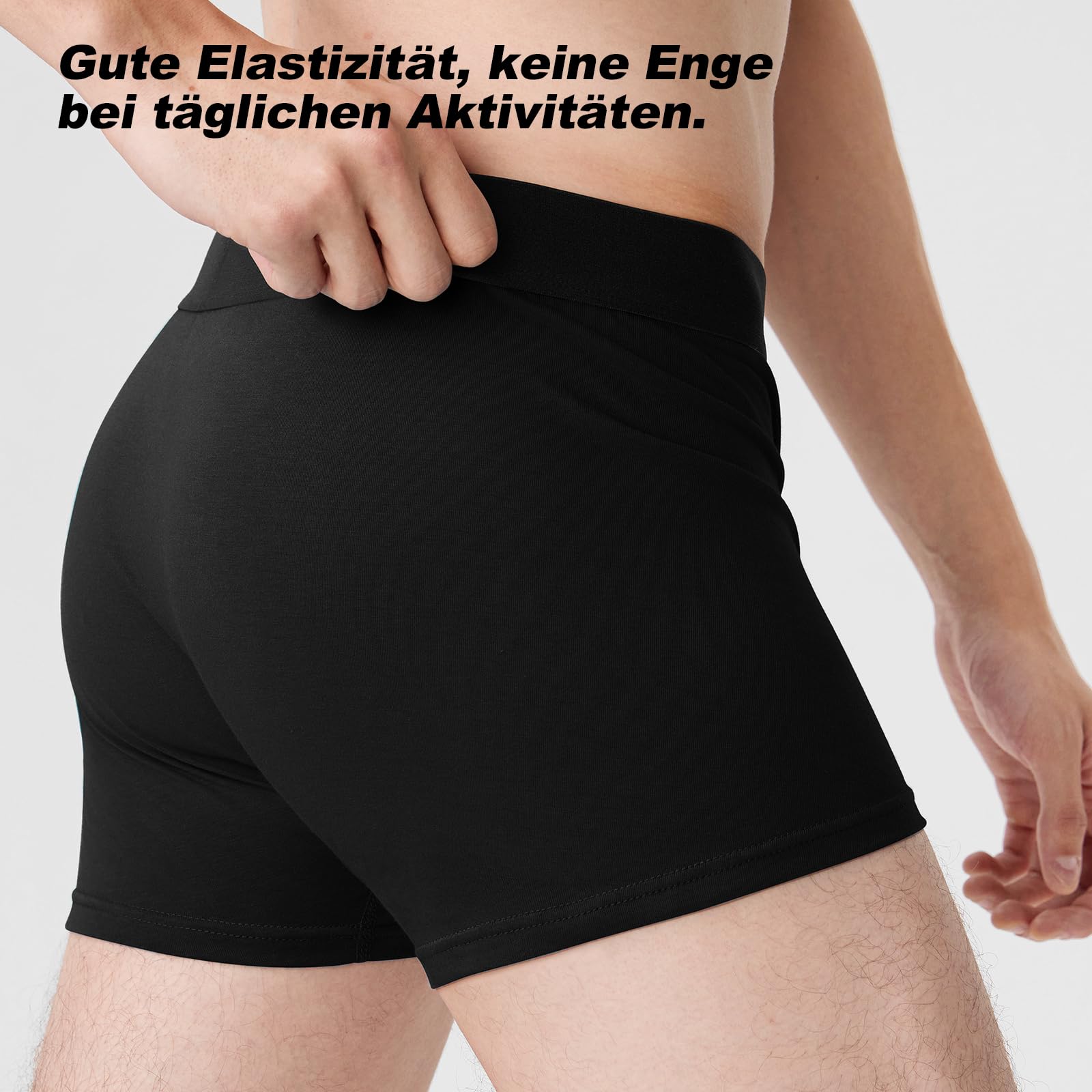 QINCAO Boxershorts Herren 6er Pack Männer Unterwäsche Unterhosen Men Retroshorts Boxer Baumwolle 3