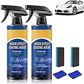 2PCS Advanced Car Quick-Acting Coating Agent Spray, Car Coating Spray, New Quick Effective Coating Sprays, Car Scratch Wax Polish Spray Waterless Wash, Oil Film Emulsion Glass Cleaner