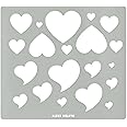 Aleks Melnyk No.203 Metal Stencil for Jewelry, Shape Earring Heart Cutouts Stencil, Lapidary Template for Cabochons, Jewelry Making Templates, Bracelets, Earrings DIY, Heart Pattern