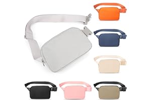 Seadamoo Mini Gray Fanny Pack Crossbody Bags for Women and Men, Waterproof Belt Bag with Adjustable Strap for Traveling Running Hiking Cycling.