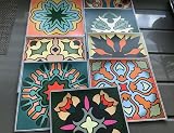 indabyo Moroccan Style Tile Stickers 20pk Brown Vintage Mosaic 15cm x 15cm Peel view 7