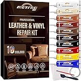 MCTRHG Leather & Vinyl Repair Kit, Leather Repair Kit for Car Seat, Shoes, Jacket, Sofa, Couch, Purse, Restores Faux, Artificial, Genuine Pleather, with Easy to Follow Instruction to Match Any Color