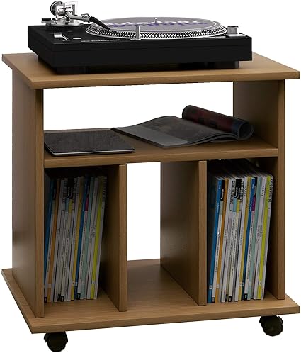 Vcm Mobilier Pour Disque Vinyle Retal Chene Rustique 59 X 60 X 45 Cm Amazon Fr Cuisine Maison