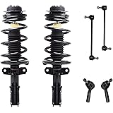Detroit Axle - 6PC Front Quick-Install Ready Strut & Coil Spring Assembly w/Sway Bars and Outer Tie Rods for 2003 2004 2005 2006 2007 Saturn ION 2.2L and 2.4L NON-Turbo
