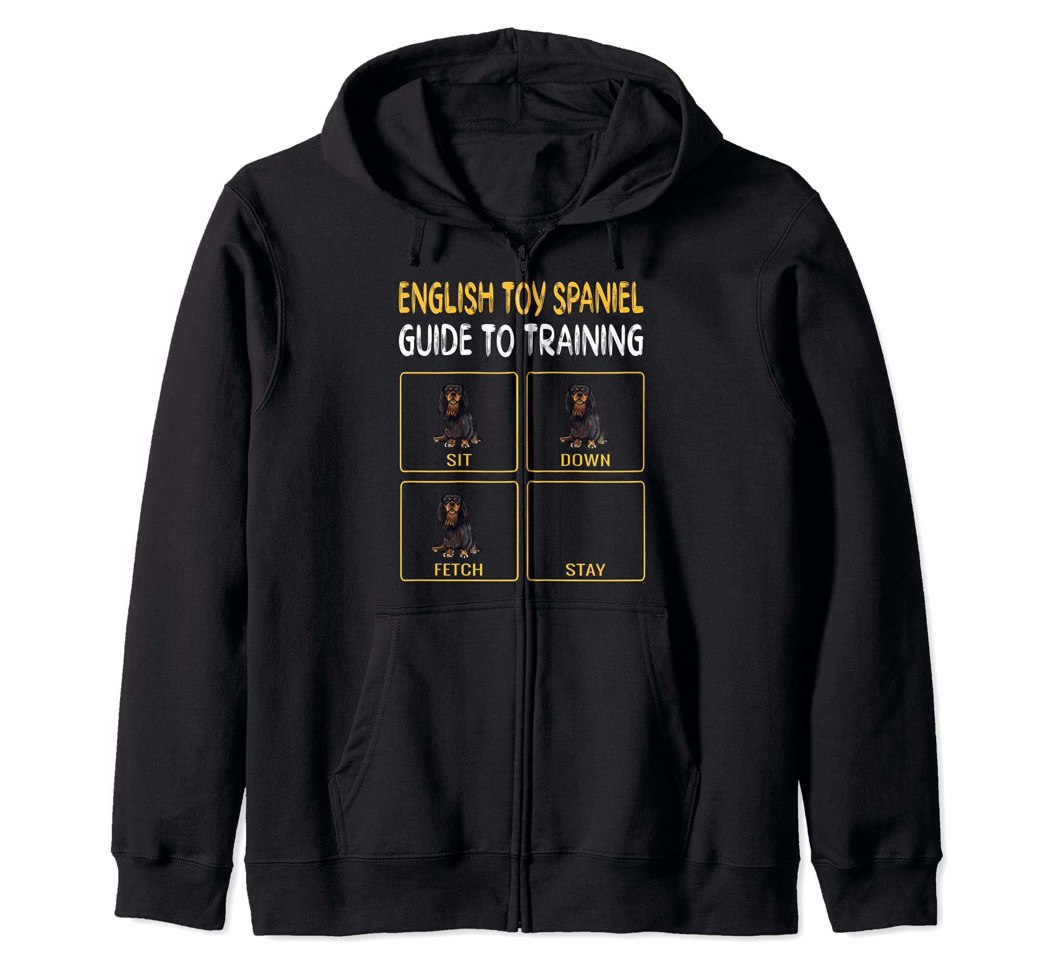 Funny English Toy Spaniel Guide To Training Dog Obedience Zip Hoodie