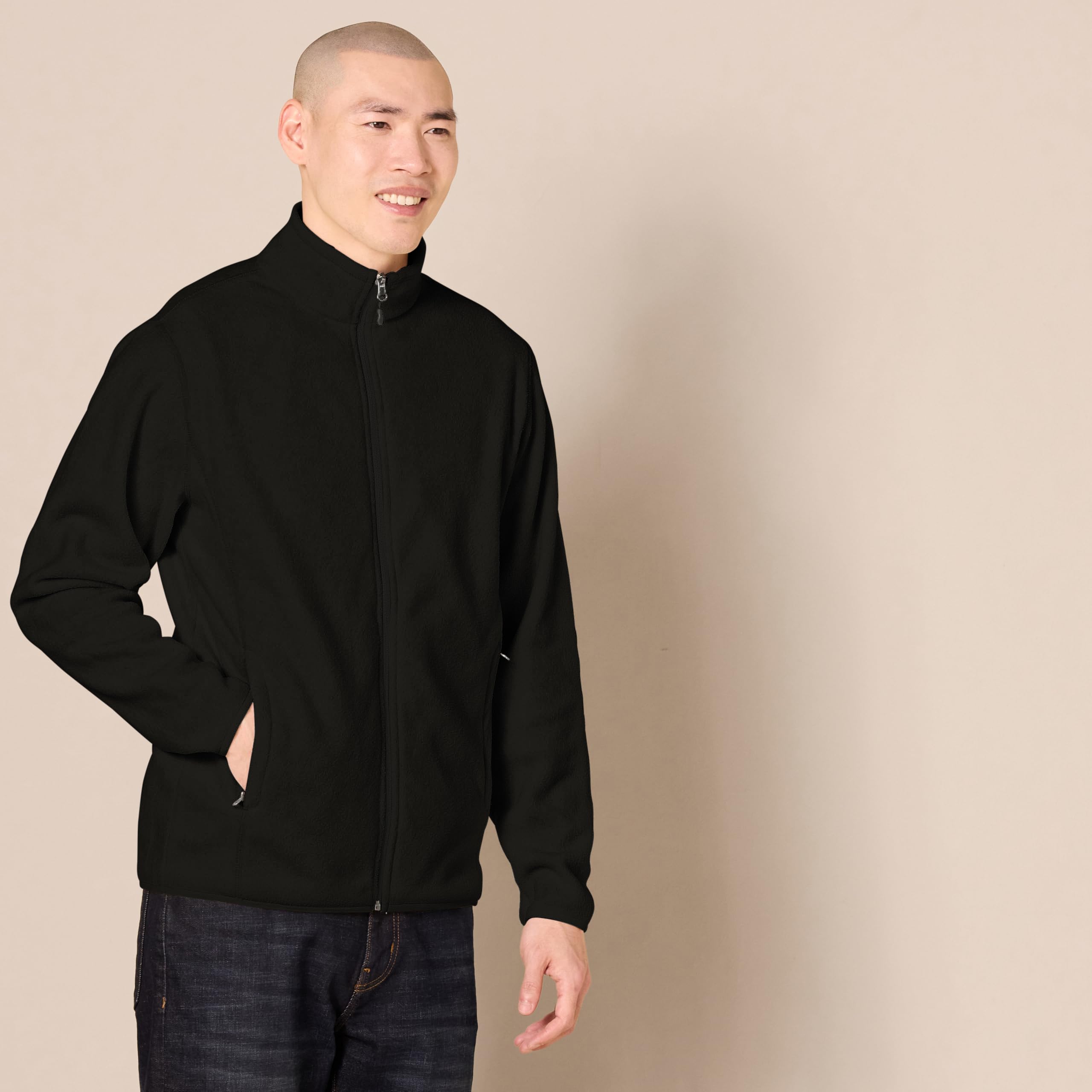 Amazon Essentials Men's Full-Zip Fleece Jacket (Available in Big & Tall)
