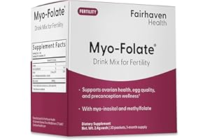 Fairhaven Health Myo-Folate Powder for Women - 1 Per Day, Female Fertility Supplement, Ovarian Health and Egg Quality - 2000 mg Myo-Inositol and 333 mcg Methylfolate – 30 Individual Packets