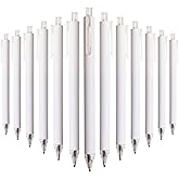 CRYLLIS Pens Bulk, 50Pack Ballpoint Pens for Black Ink Pens,Smooth Writing,No Smear Pens,Office Supplies, Valentines Party Favors,Gifts for School Teacher,1.0mm(White)
