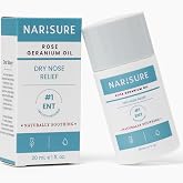 Narisure Dry Nose Relief Oil (20ml/1oz.) | Doctor Developed &amp; Recommended Soothing Nasal Moisturizing Emollient | Rose Geranium, Vitamin E, Natural Ingredients | Gentle Dropper Top Applicator