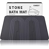 Farest 32 * 20 Stone Bath Mat Extra Large Diatomaceous Earth Non-Slip Shower Mat Quick Drying Diatomite Bath Stone Mats for Bathroom