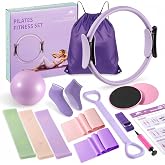 Home Pilates Kit Home Workout Essentials Set for Women Full-Body Exercise | Pilates Equipment with Magic Circle, Mini Ball, Resistance Bands, Bag Guides, Home Workout Essentials Set