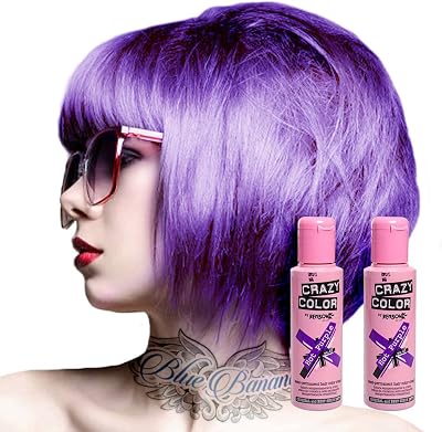 Crazy Color X2 Semi-Permanent Hot Purple Hair Dye Brand Unique