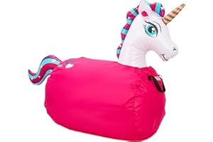 Waddle Large Inflatable Bouncy Hopper - Ride On, Indoor, Outdoor Toys, Bouncy Horse, Toys for Girls and Boys, Durable, Unicorn Toys for Girls, Kids, Adult Toys, Up to 250lbs, Ages 5 and Up (Unicorn)