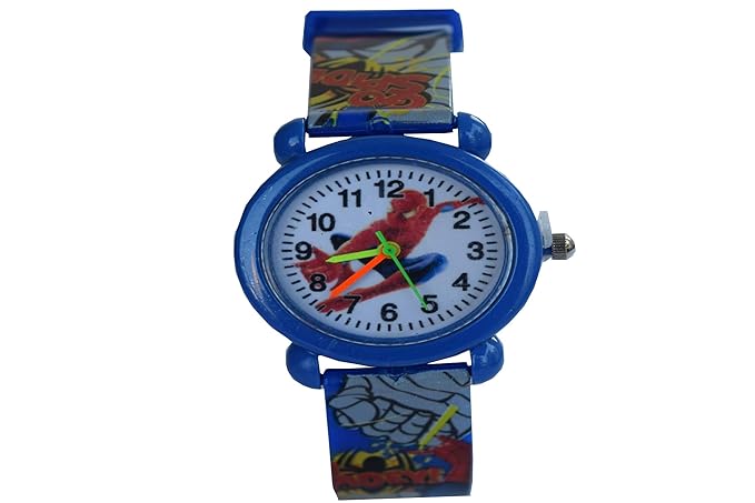 Analogue Spiderman Cartoon Image Dial Boys and Girls Watch
