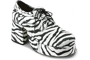 Ellie Shoes Men's Platform, Zebra, Medium