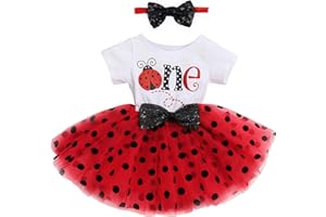 IBTOM CASTLE It's My 1st/2nd Birthday Cake Smash One Party Dress for Baby Girls Princess Shiny Sequin Bow Tutu Gown W/Headband Clothes Set